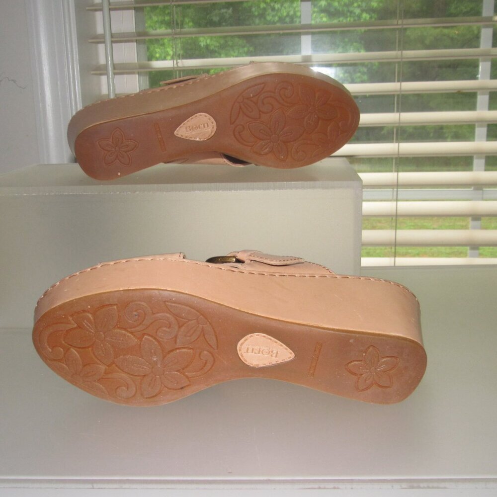 BORN Mai Wedge Sandals | Natural Leather Boho Comfort | Size 8M - Picture 5 of 6